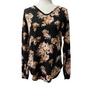 Moa Moa brand size Medium Super Floral Print lace up back tunic style top